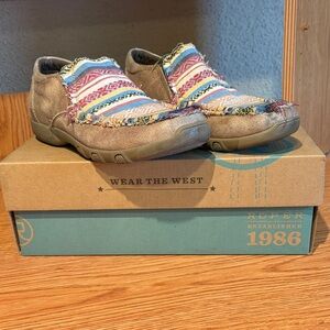 Roper Brown and Multicolor Patterned Slip-Ons